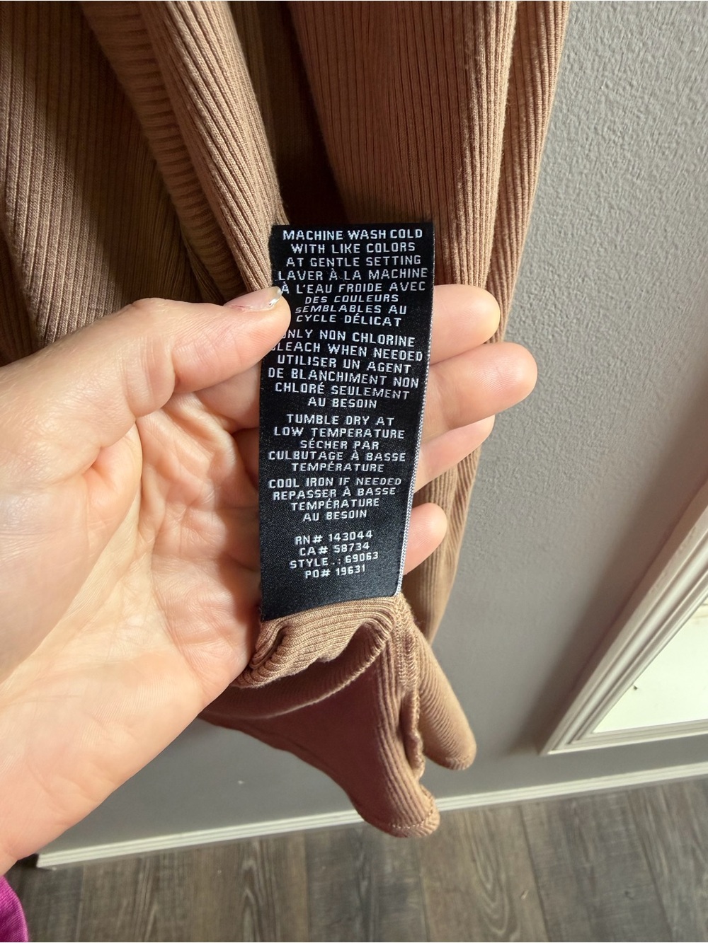 7 For All Mankind Tan Ribbed Button-Front Cardigan - Picture 5 of 6